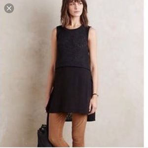 Anthropologie ro & de black coralee tunic Nwt m